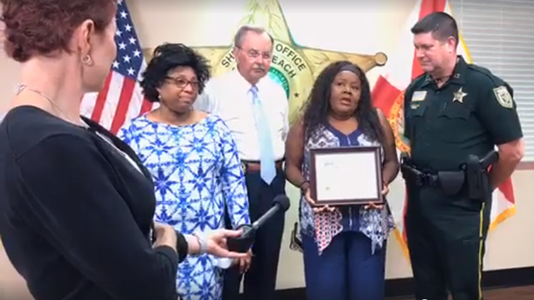 lady captures video reunited with deputy