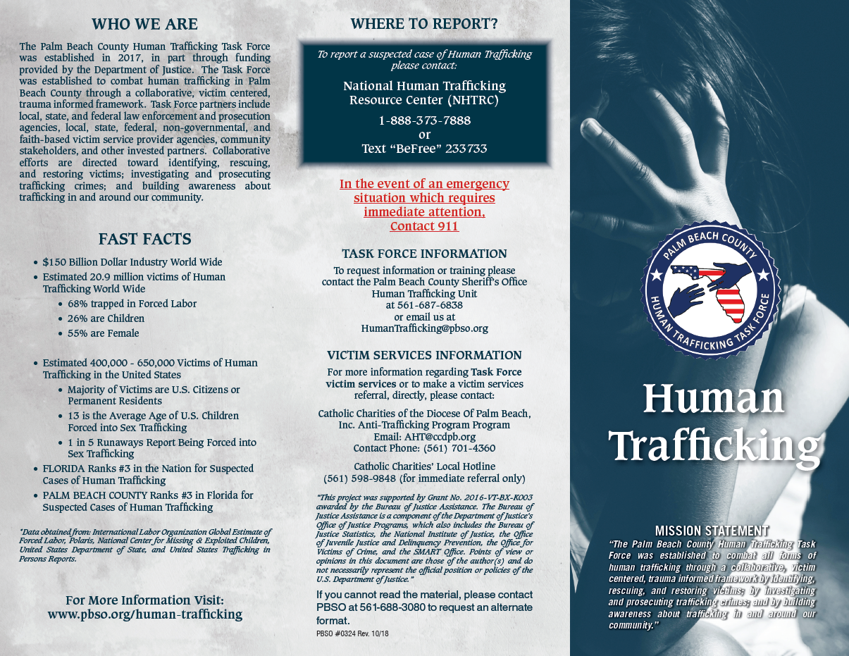 Click to open Human Trafficking Task Force PDF