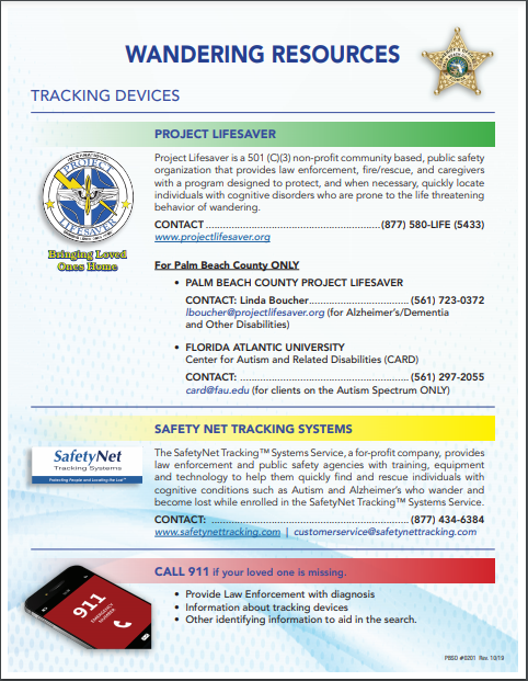 Wandering Resources and Personal Tracking Devices - English