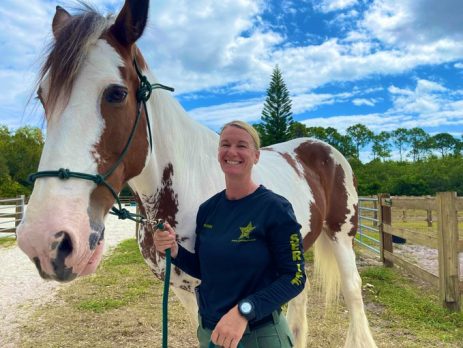 Deputy Audrey Miranda is currently the only woman in the Mounted Unit.