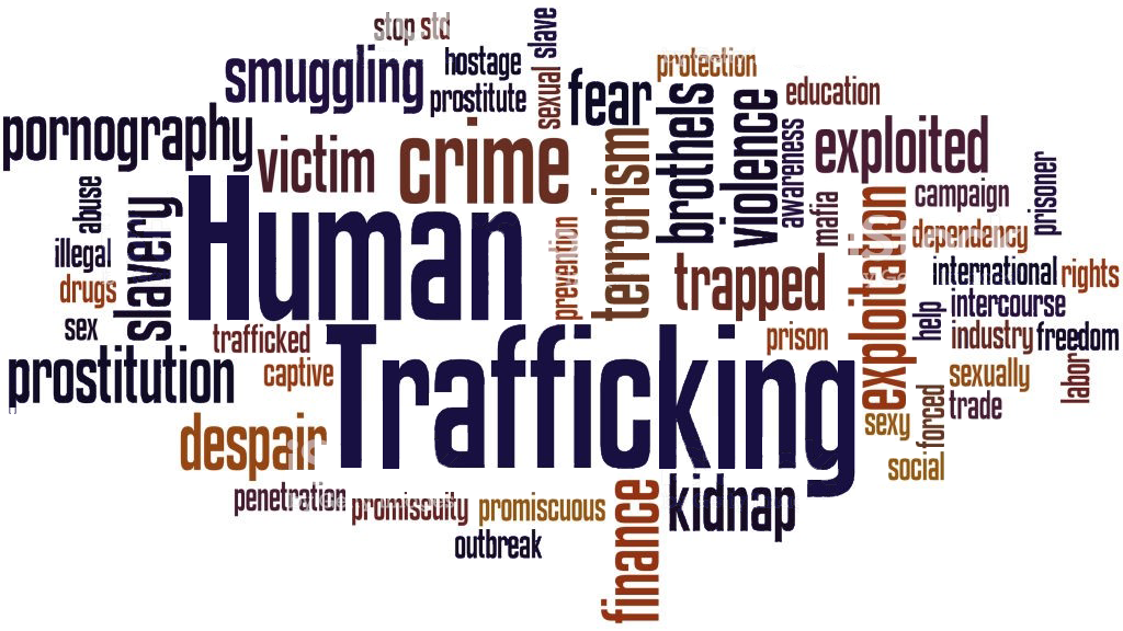 Human Trafficking word art image