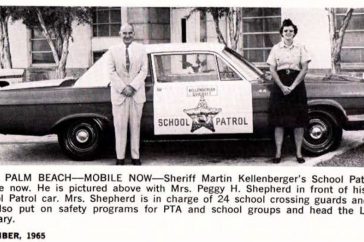 Sheriff Martin Kellenberger with First School Patrol Car Dec 1965