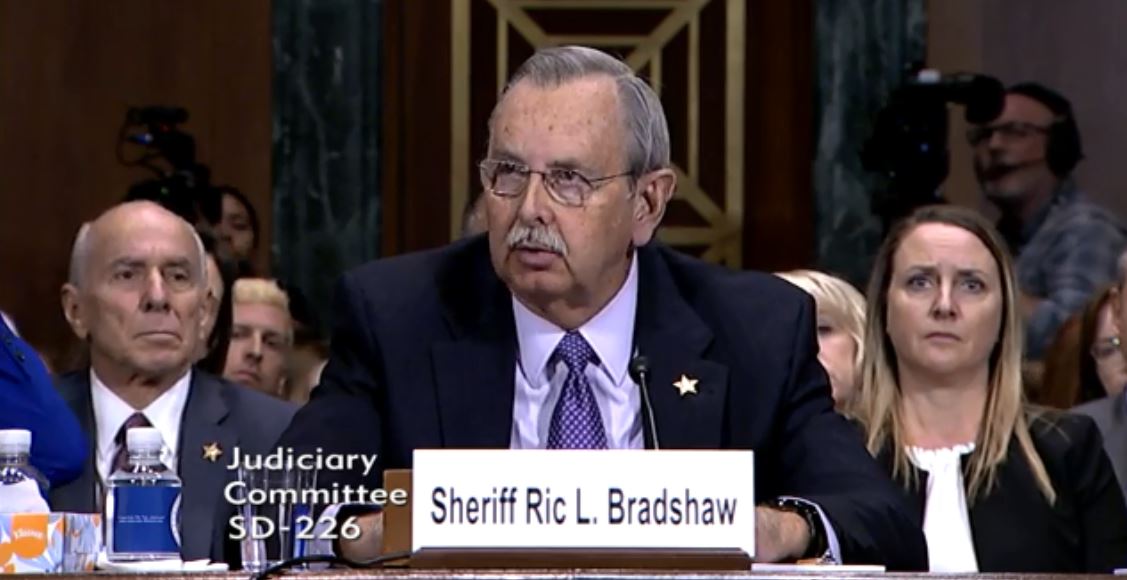 Sheriff Bradshaw speaks before the Judiciary Committee on Capitol Hill