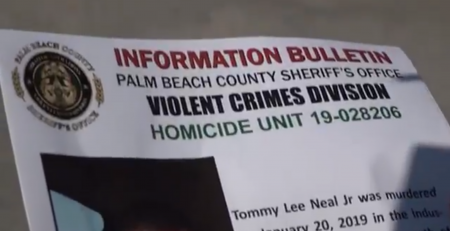 The Palm Beach County Sheriff's Office would like the public's help in solving a murder from earlier this year in Riviera Beach.