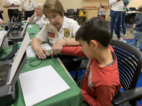 PBSO Child ID Volunteers attend Hagen Ranch Rd Library in Delray.