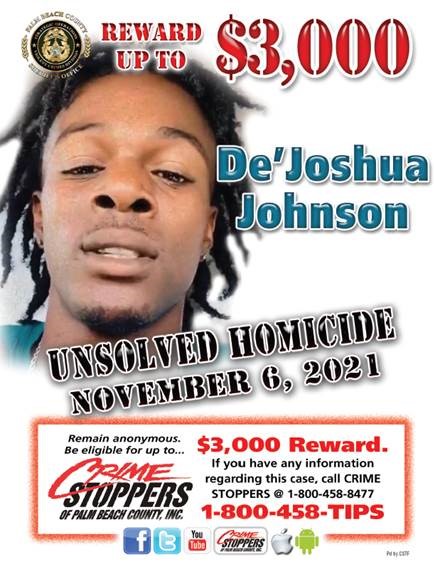 Detectives seeking DeJoshua Johnson about this unsolved homicide.
