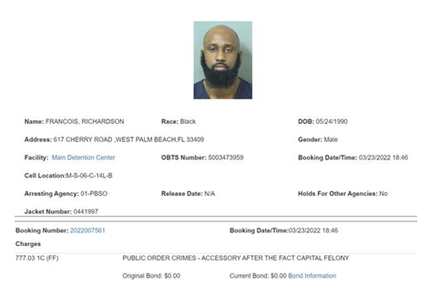 Francois Richardson Arrested