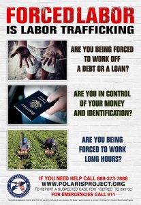 Labor Trafficking Bus Stop 2021 Hands Passport Field