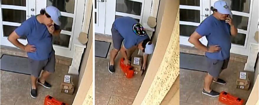 Porch Pirate Wanted for stealing packages from home in Lake Worth