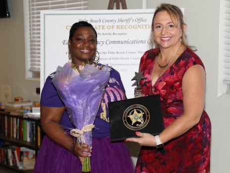 PBSO’s Communications Supervisor of the year, Chanita Wells.