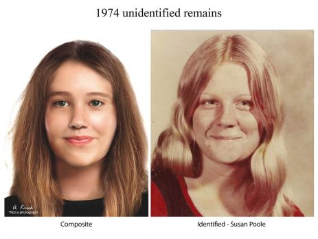 The victim, 15 year old Susan Poole missing from Broward County, is believed to have disappeared just before Christmas in 1972. 