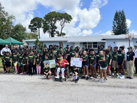 Today, we all came to welcome this family into their newly renovated home.