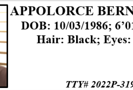 The Palm Beach County Sheriff’s Office is attempting to locate Appolorce Bernadin, Jr.