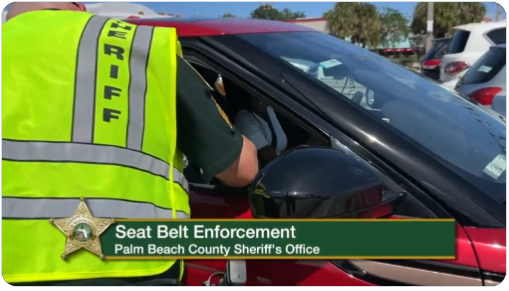 The Palm Beach County Sheriff's Office Motor Unit took to the streets to conduct safety inspections and enforce seatbelt use.