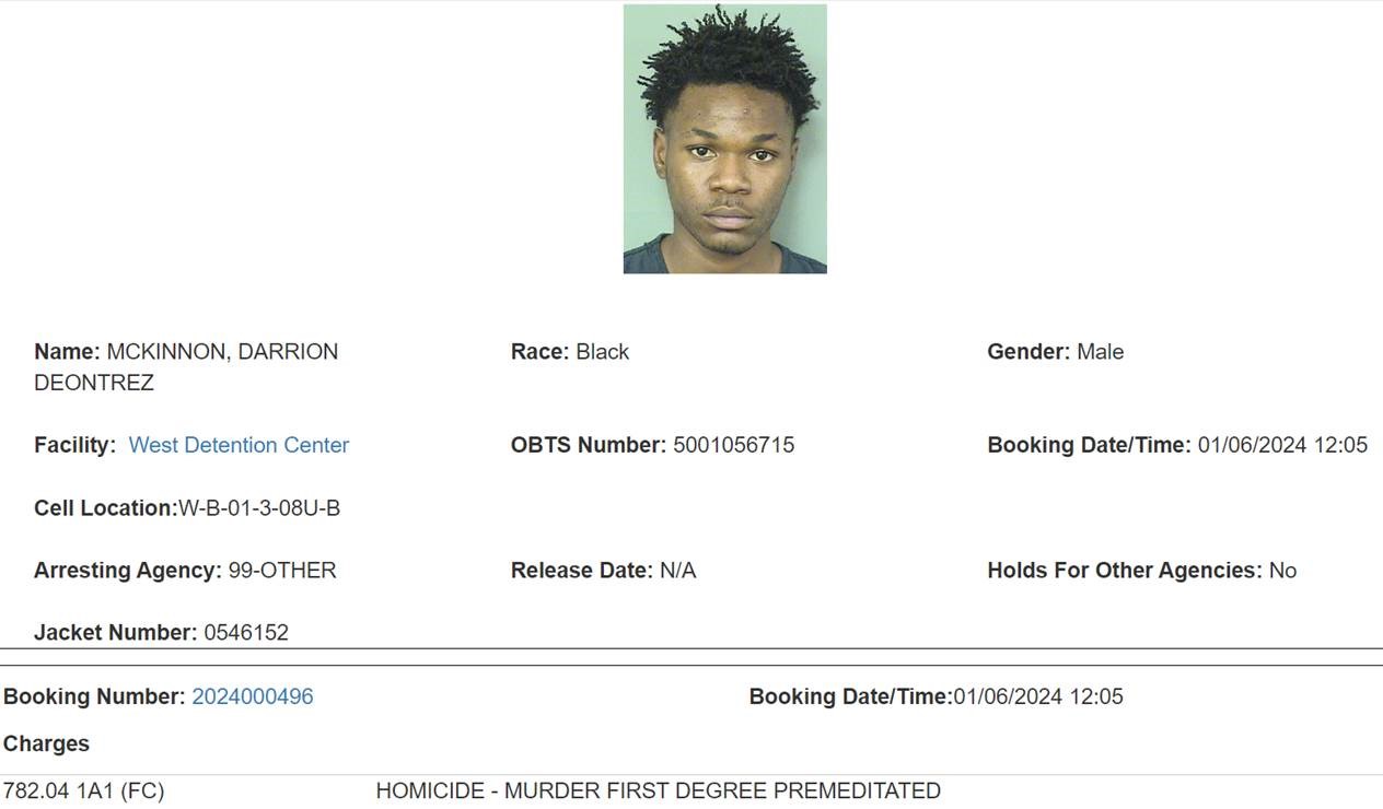 Darrion McKinnon identified as the suspect