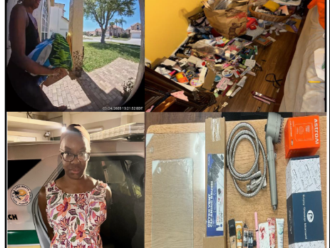 Through investigative means, the suspect was identified as Tamika McGlashan, who was traveling to various residences and committing thefts from dwellings by removing delivered packages.