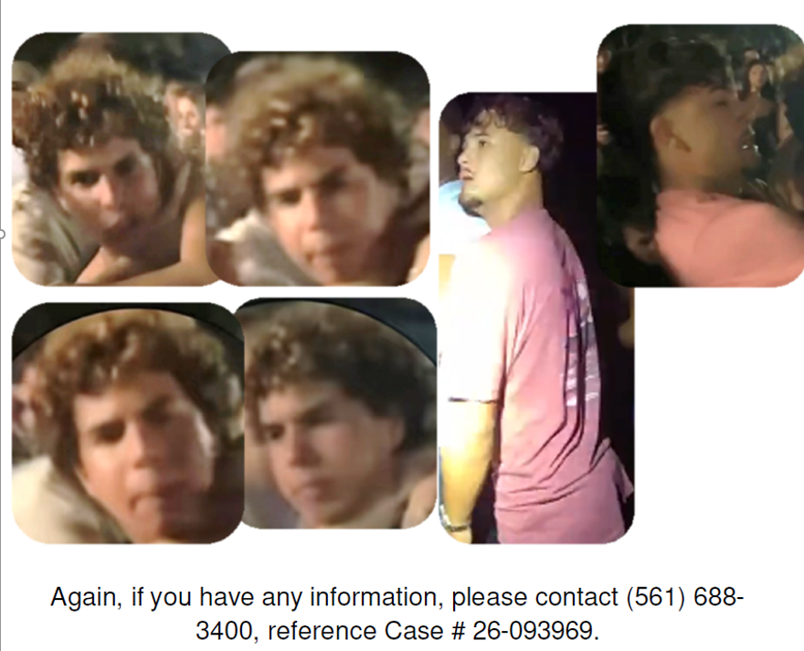 The Palm Beach County Sheriff’s Office is attempting to identify the subjects pictured below in reference to an altercation that took place at the iTHINK Amphitheatre on Saturday, September 12, 2026.