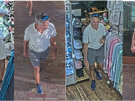 The Palm Beach County Sheriff’s Office is seeking the public’s assistance in identifying a suspect wanted in connection with a theft from the Ship Store located on Sailfish Marina Resort. 